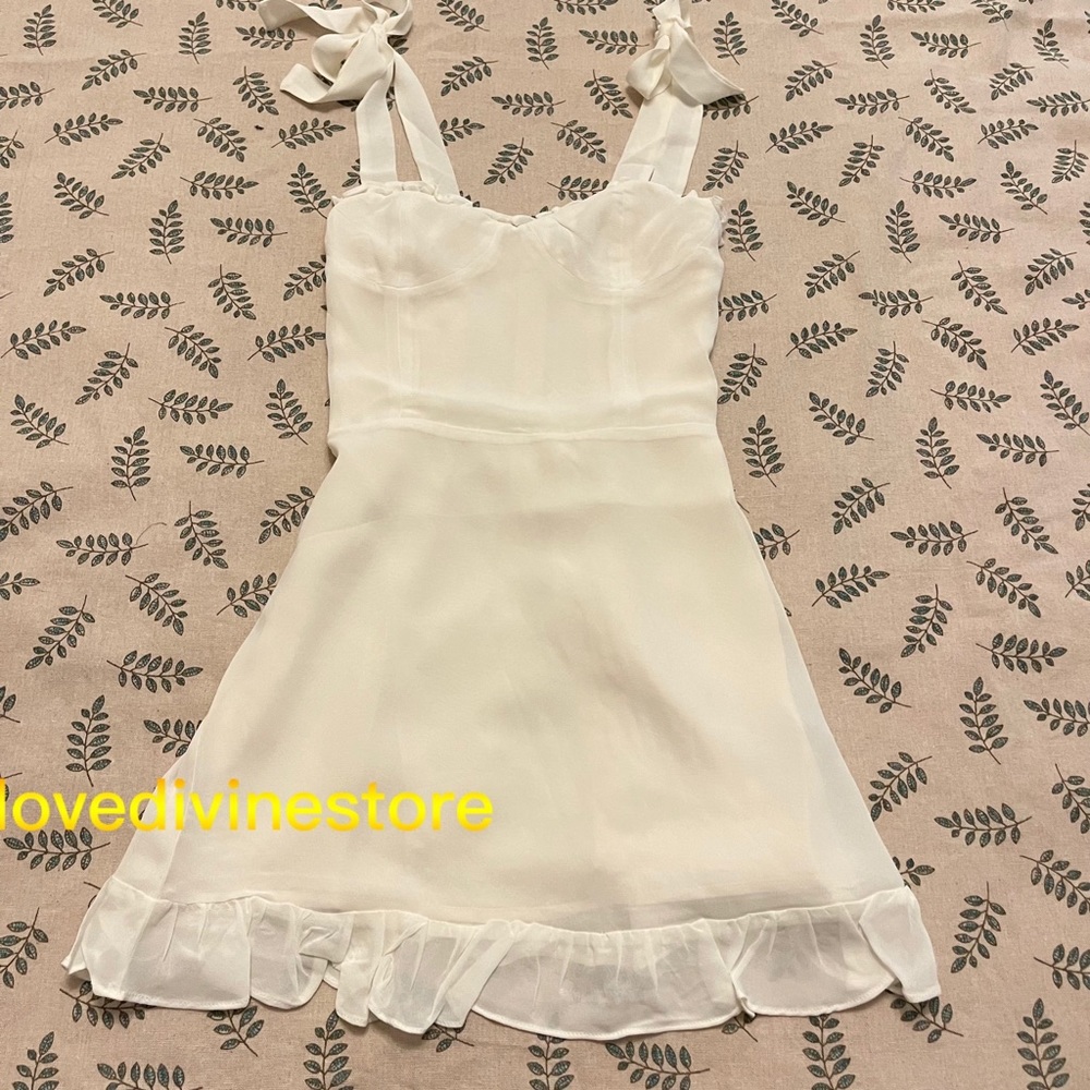 Reformation Christine Dress Ivory - Picture 7 of 9